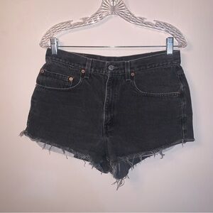 Levi's Grey Denim Cut Off Shorts 32